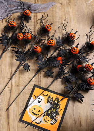 Black Horror Pumpkin Pruning Flower bouquet
