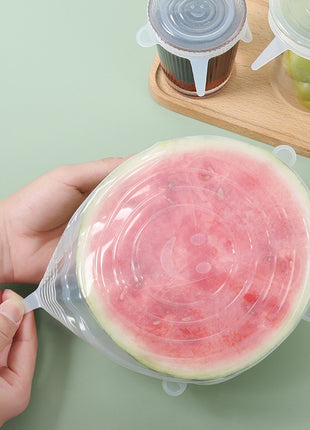 6Pcs Food Silicone Cover Fresh-keeping Dish Stretchy Lid Cap Reusable Wrap Organization Storage Tool Kitchen Accessories 6PCS Silicone Stretch Lids